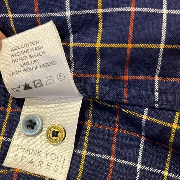 Rare Rabbit long sleeve plaid button down top - Picture 6 of 12